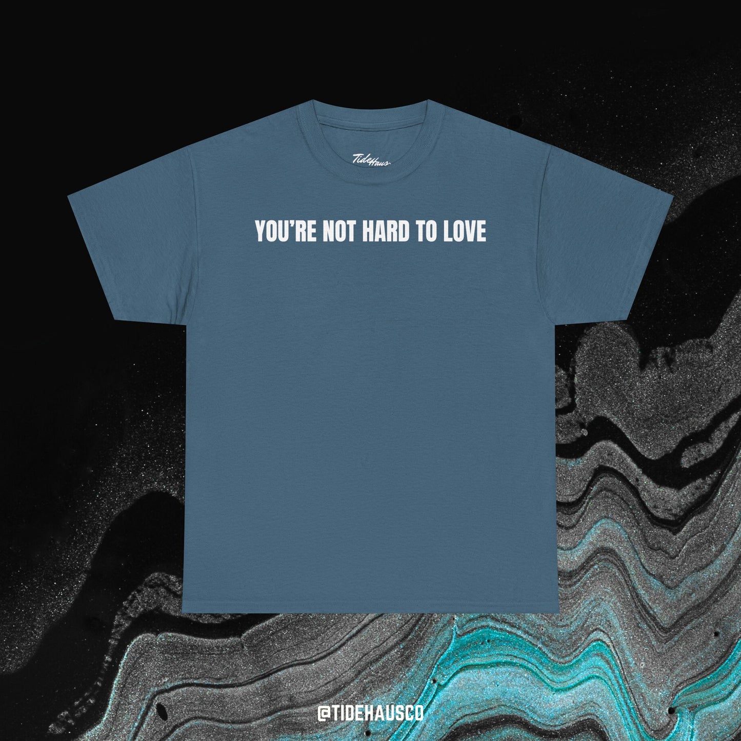 You’re Not Hard to Love Tee – Romantic Minimal Quote Shirt | Unisex Aesthetic Tee